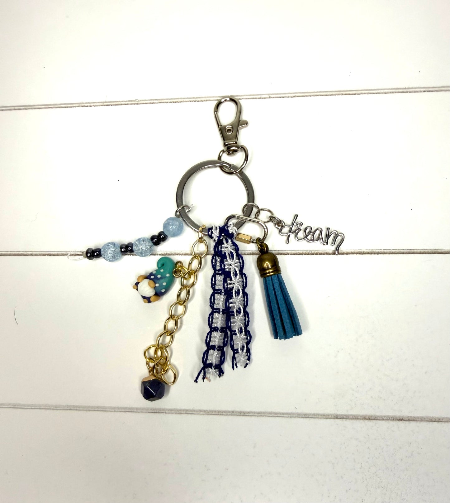Blue Dream Gnome Bag Charm