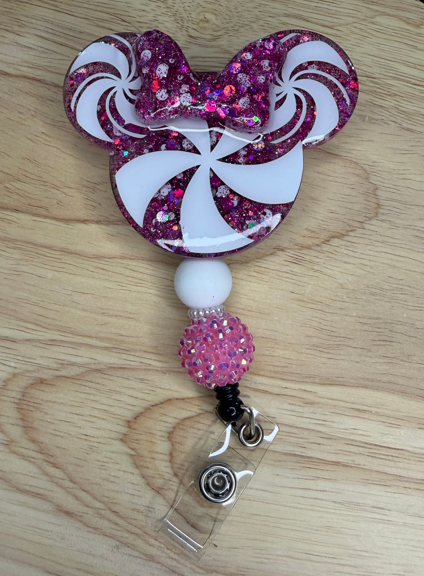 Pink Mouse Badge Reel