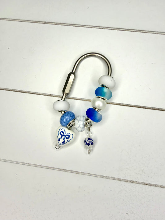 Blue Carabiner Bag Charm
