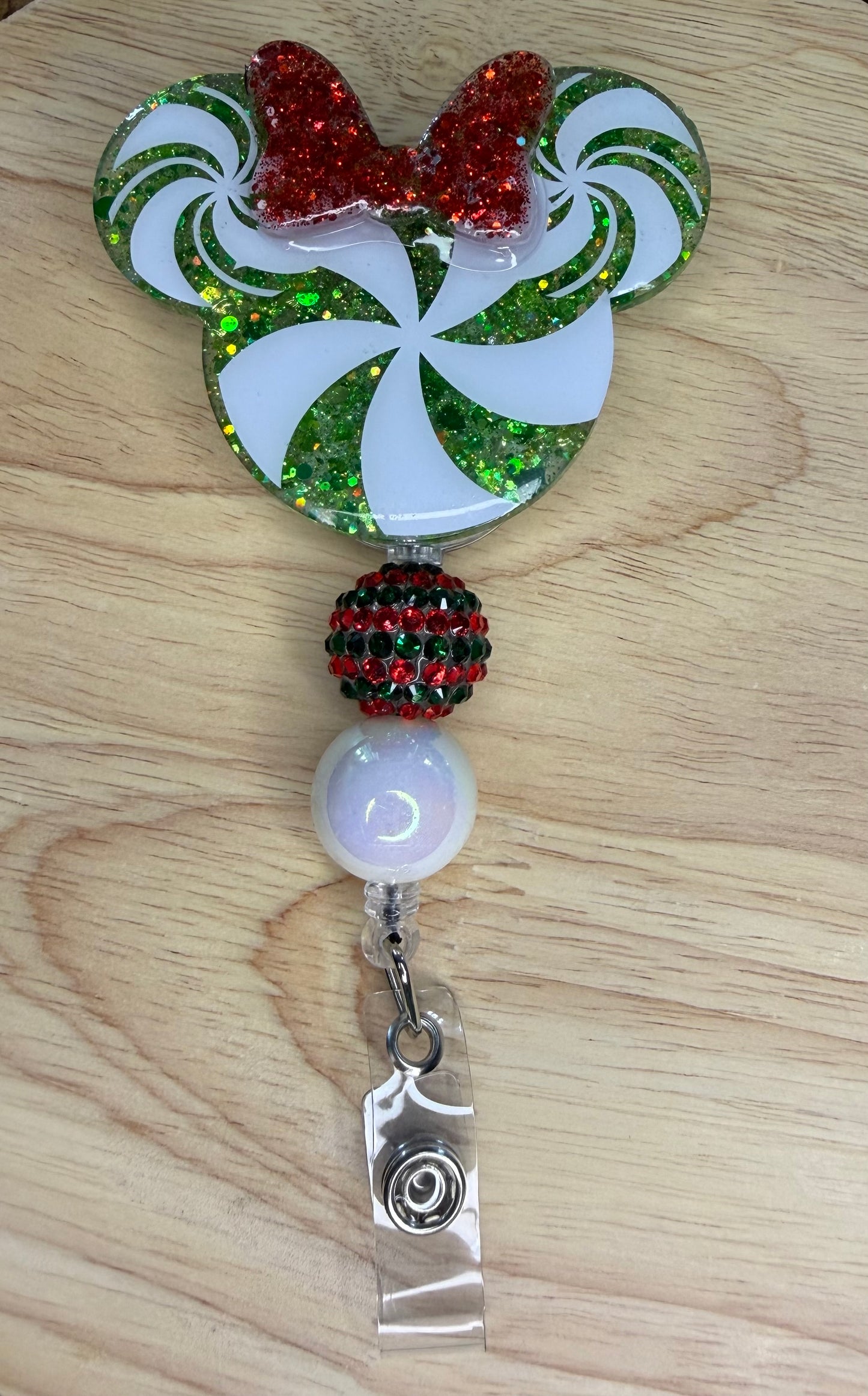 Green Mouse Badge Reel